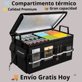 Organizador de maletero para coche plegable con tapa y compartimentos