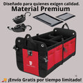 Organizador de maletero para coche plegable con ganchos y compartimentos
