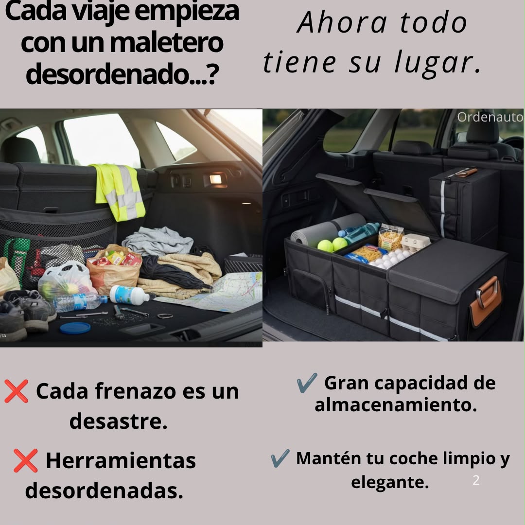 Organizador de maletero para  coche multifuncional